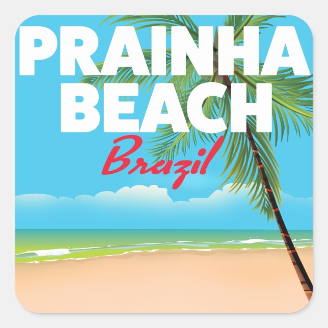 Prainha Beach Brazil Square Sticker (Front)