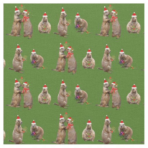 Prairie Christmas Fabric (Dark Green)