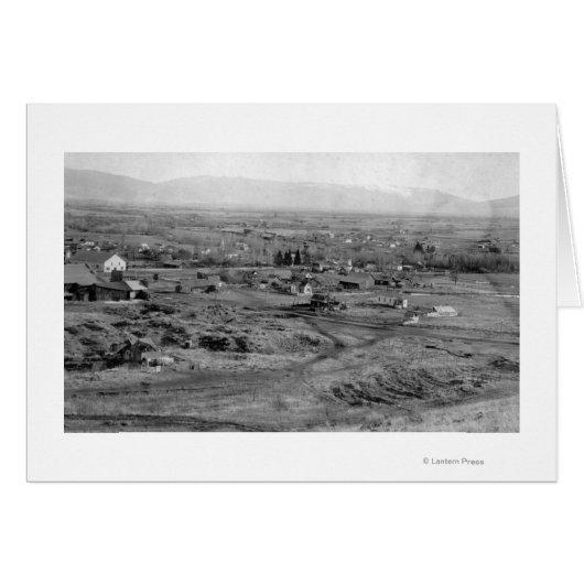 Prairie City, Oregon Birds Eye Town View (Front Horizontal)