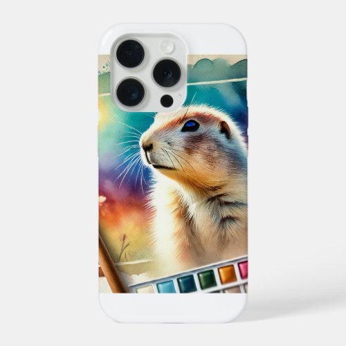Prairie Dog 130624AREF123 _ Watercolor iPhone 15 Pro Case