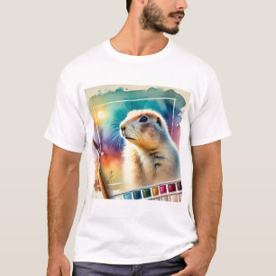 Prairie Dog 130624AREF123 - Watercolor T-Shirt