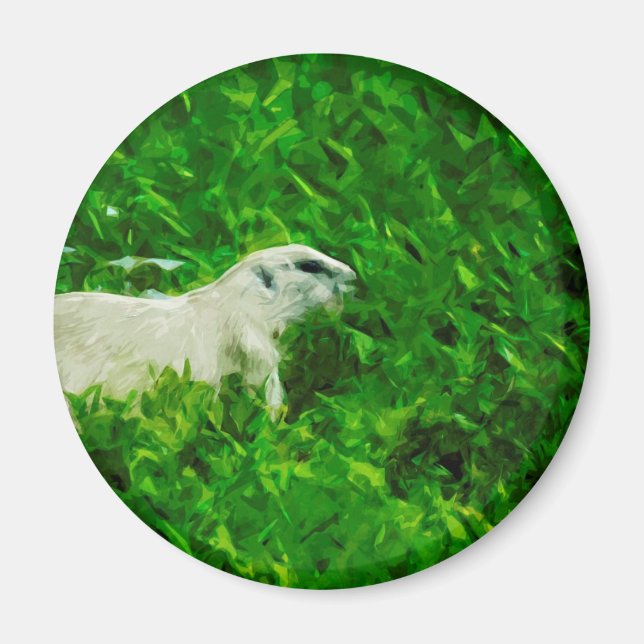 Prairie Dog Abstract Impressionism Magnet (Front)