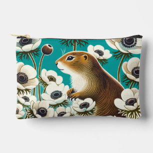Prairie Dog Anemone Art Prairie Dogs               Accessory Pouch
