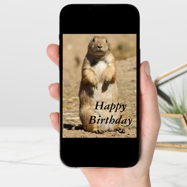 Prairie Dog Birthday Card (Front Digital)