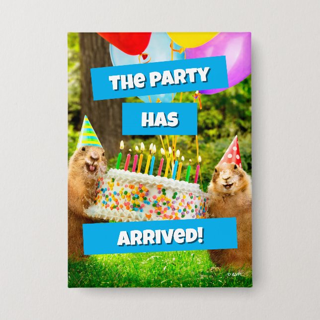 Prairie Dog Birthday Party Button (Front)