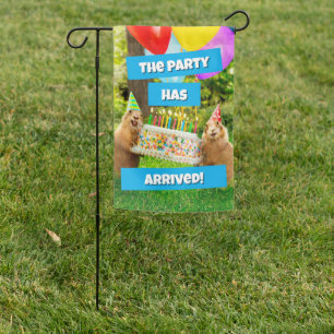Prairie Dog Birthday Party Garden Flag