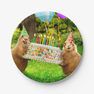 Prairie Dog Birthday Party Paper Plates
