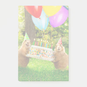 Prairie Dog Birthday Party Post-it Notes