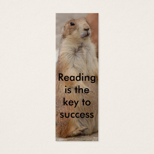 Customizable Prairie dog book mark ... business card template