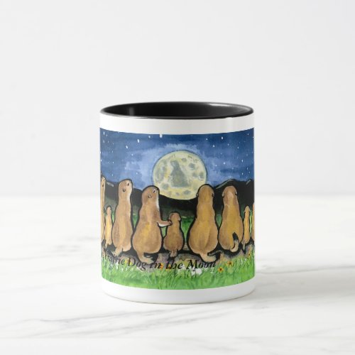 Prairie Dog Families Watching the Moon Mug