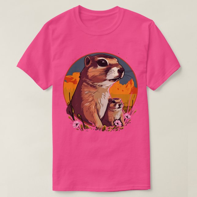Prairie Dog Fathers Day T-Shirt (Design Front)