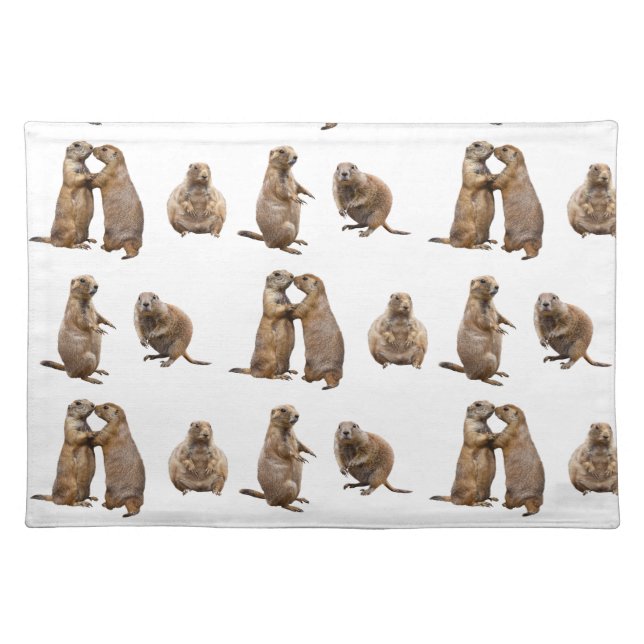 Prairie Dog Frenzy Placemat (choose colour) (Front)