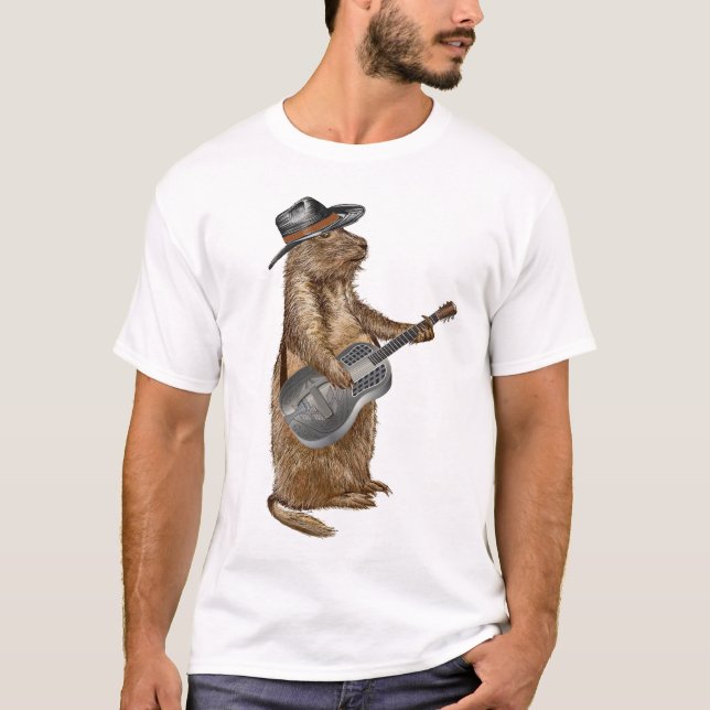Prairie Dog Guitar T-Shirt (Front)