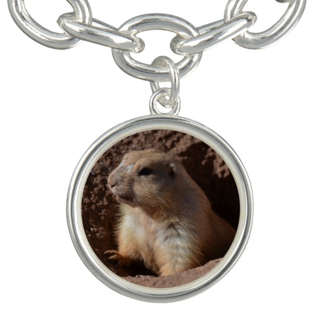 Prairie Dog in Hole Charm Bracelet (Design)