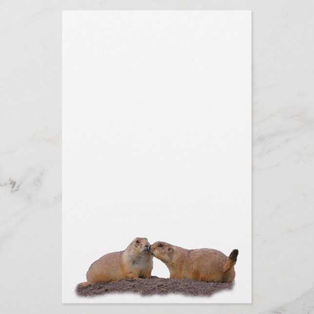 prairie dog kiss stationery (Front)