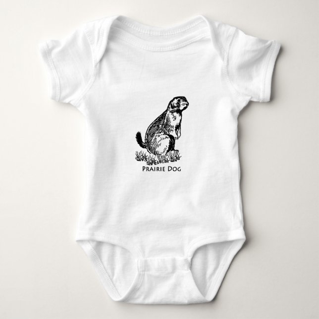 Prairie Dog Logo (line art) Baby Bodysuit (Front)