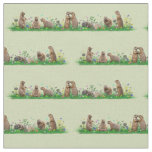 Prairie Dog Meadow Fabric (Light Green)