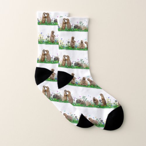 Prairie Dog Meadow Socks (Choose color)