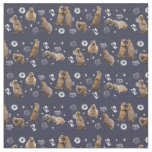 Prairie Dog Party Fabric (Navy)