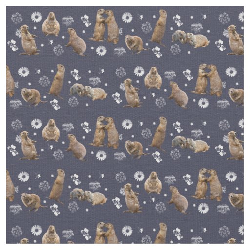 Prairie Dog Party Fabric (Navy)