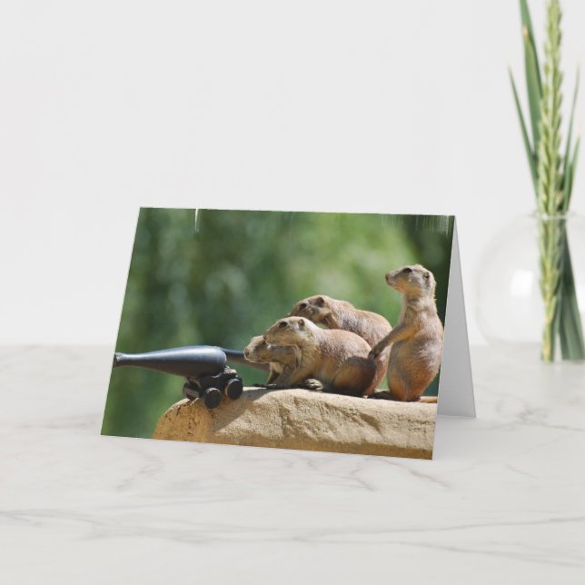 Prairie Dog Soldiers Greeting Card (Front)