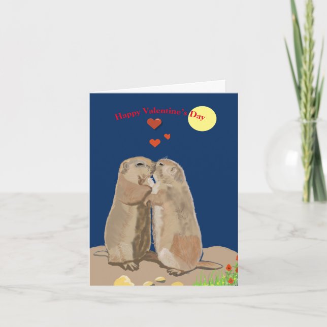 Prairie Dog Valentine’s Day Card (Front)