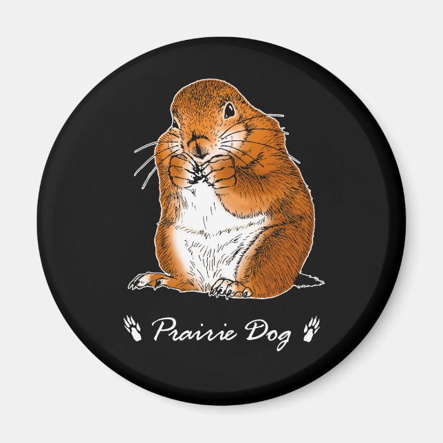 prairie dog which stands magnet (Front)