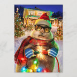 Prairie Dog With Christmas Lights Invitation