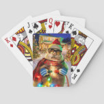 Prairie Dog With Christmas Lights Poker Cards