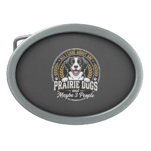 Prairie Dogs Maybe 3 People Design Belt Buckle