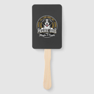 Prairie Dogs Maybe 3 People Design Hand Fan