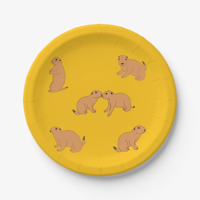 Prairie Dogs Paper Plates (Front)