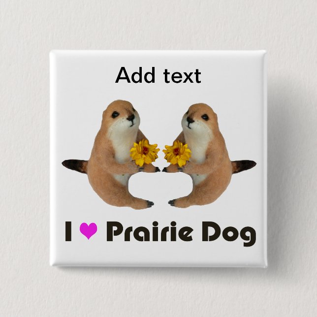prairie dog's stuffed toy button (Front)
