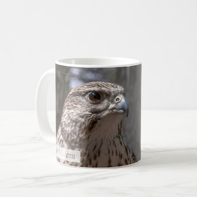 Prairie Falcon Psalm 92:5 KJV Coffee Mug (Front Left)