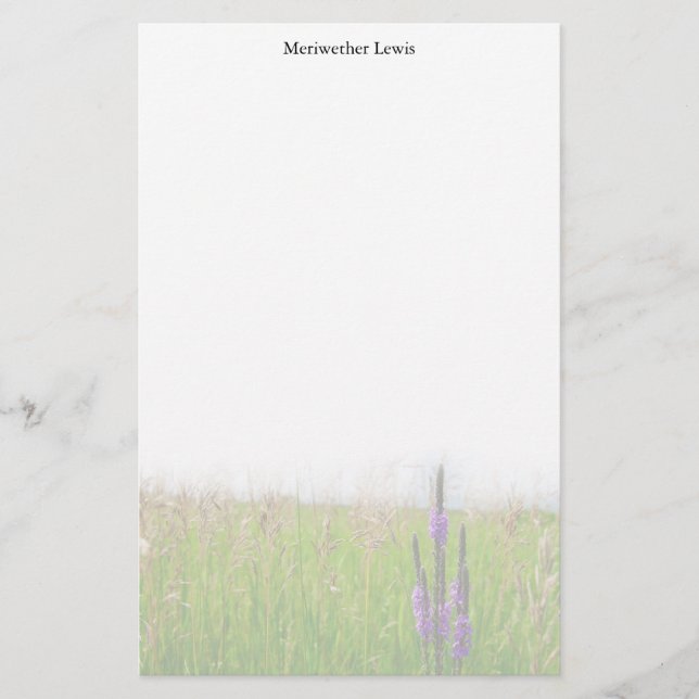 Prairie Flower Stationery (Front)