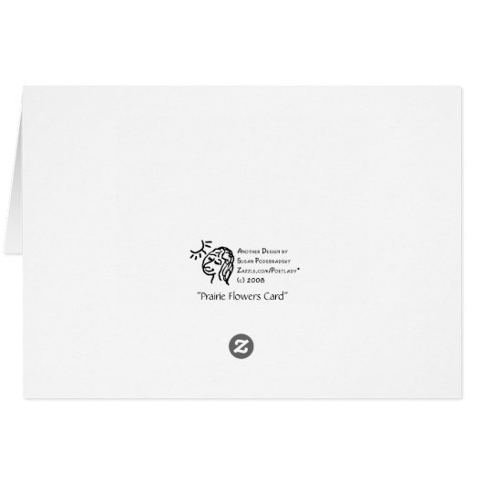 Prairie Flowers Card (Back Horizontal)