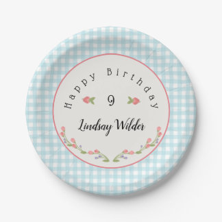 Prairie Girl Birthday Paper Plates