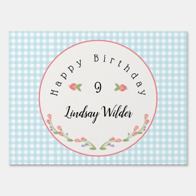 Prairie Girl Birthday Sign (Front)