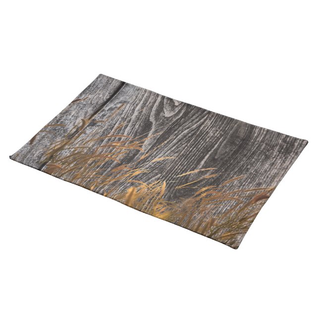 Prairie Harvest Wheat On Barn Board Cloth Placemat (On Table)
