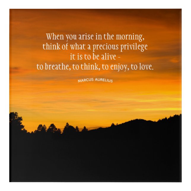 Prairie Hill Sunset Silhouette Photo Personalized Acrylic Print (Front)