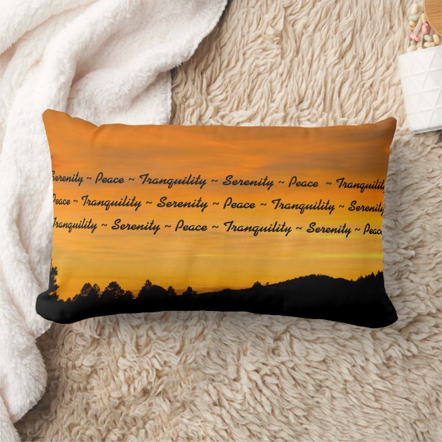 Prairie Hills At Sunset Photograph Personalized  Lumbar Pillow (Blanket)
