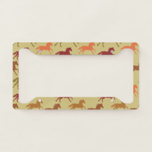 Prairie Horses Running Riding Equestrian Vintage License Plate Frame