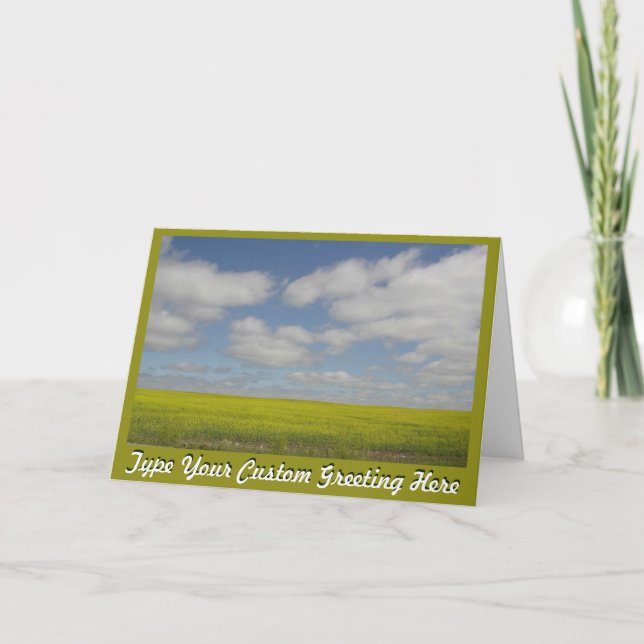 Prairie Landscape Cards Manitoba Personalized Card (Front)