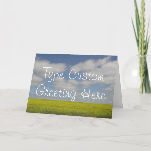 Prairie Landscape Cards Manitoba Personalized Card (Front)
