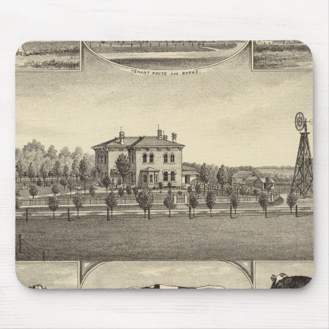 Prairie Lawn Farm, Nebraska Mouse Pad (Front)
