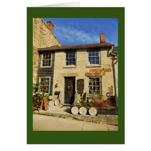 Prairie Oak Artican Facade with Green Border Cards (Front)