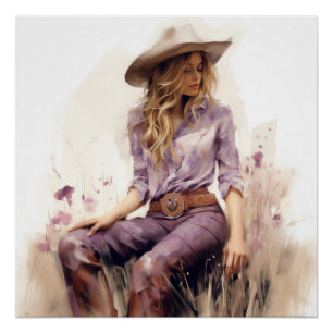 Prairie Pastels: Cowgirl Wall Art