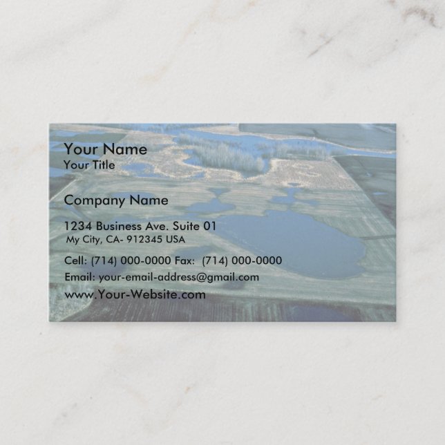 Prairie Pothole Wetland Business Card (Front)