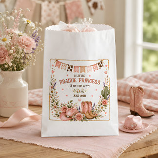 Prairie Princess Western Baby Shower Favor Bag