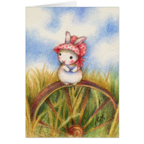 Prairie Rabbit - Cute Animal Art Card